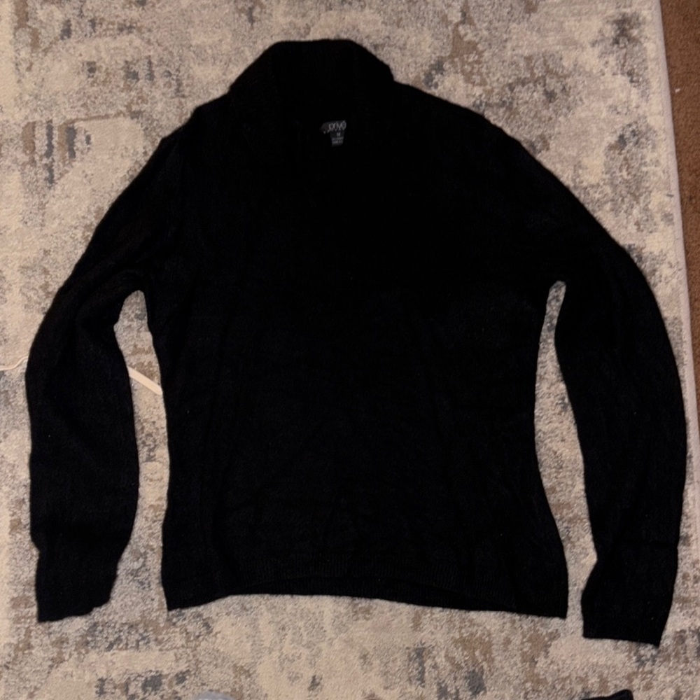 Black 100% Cashmere Sweater Sz Medium